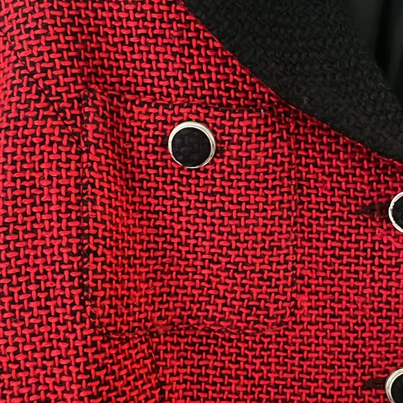 Italian vintage red and black wool blazer - Picture 4 of 6